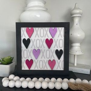 Téléchargement numérique - SVG, Heart svg, XOXO svg, Interchangeable Sign svg, Valentines svg, Cadeau de mariage svg, Plateau à plusieurs niveaux svg, Glowforge File