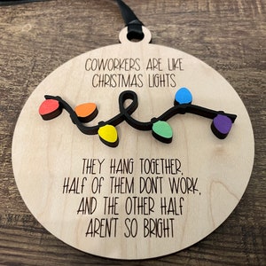Coworker Ornament Svg, Coworkers Are Like Christmas Lights Svg, Digital Download, Funny Christmas Ornament, Farmhouse Ornament svg