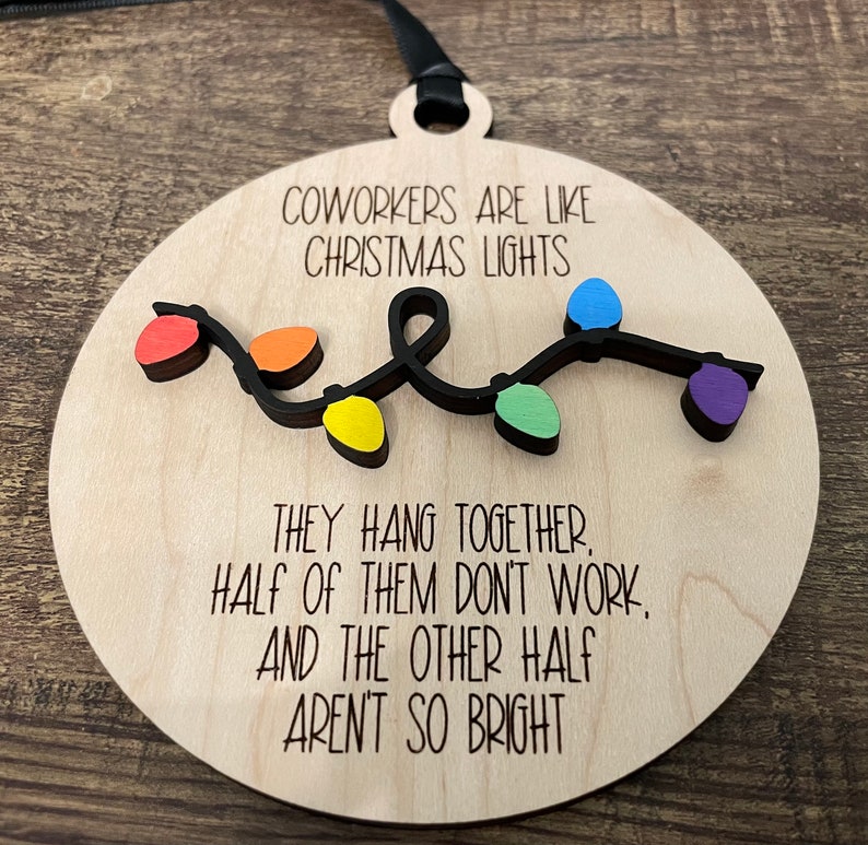 Coworker Ornament Svg Coworkers Are Like Christmas Lights Etsy Australia