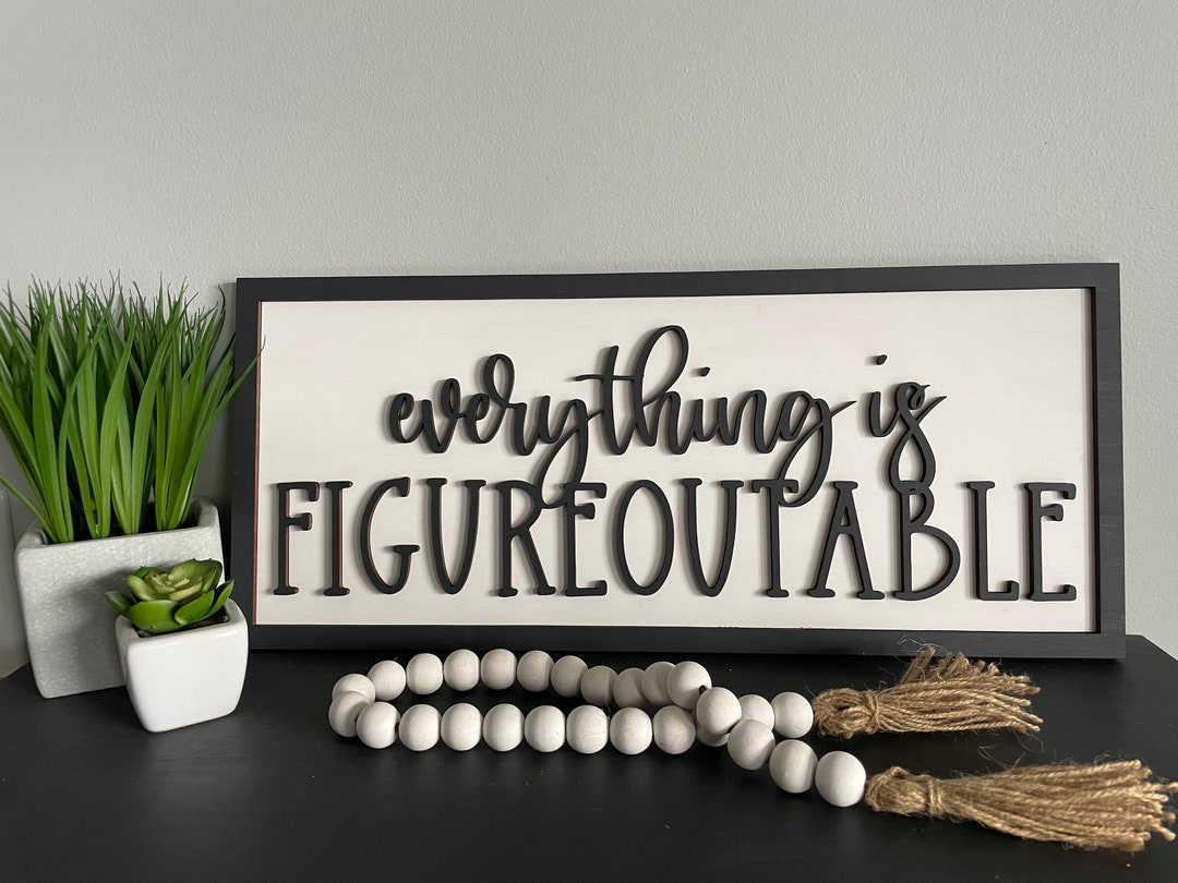Everything is Figureoutable Svg, Inspirational Sign Svg, Funny Motivational Quotes Svg, Positive