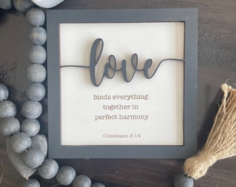 Love Binds Everything Together Sign File, Digital Download, Interchangeable File, Valentines Day Laser Cut File, Tiered Tray svg, Glowforge