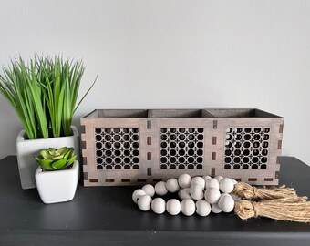 DIGITAL DOWNLOAD - SVG, Rattan Caddy svg, Farmhouse svg Designs, Rattan svg, Wood Box svg, Tray svg, glowforge svg file,
