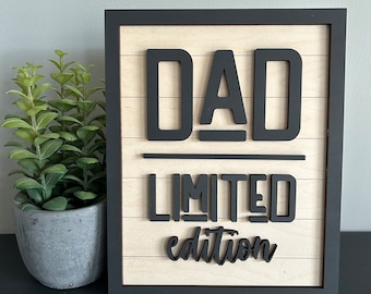 File laser SVG con insegna in edizione limitata "Papà" (download digitale)
