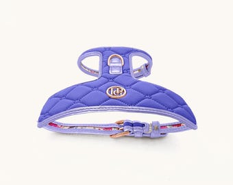 Fliederfarbenes Gestepptes Hundegeschirr, Rose Gold Schnallen, Kleine Welpen Weste