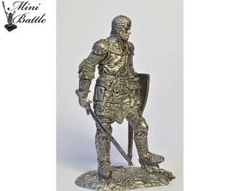 Tin toy soldier 54mm miniature statue Sergeant of the Teutonic Order 13-15 cent Tin toy soldier 54mm miniature statue Sergeant of the Teutonic Order 13-15 cent