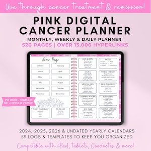 Digital Cancer Planner for Goodnotes, iPad: Chemo Journal (Digital Download)