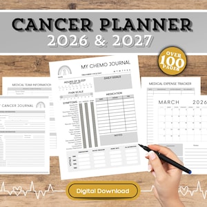 2026-2027 White Ribbon Cancer Planner: Lung Cancer Chemo & Medical Journal (PDF Download)