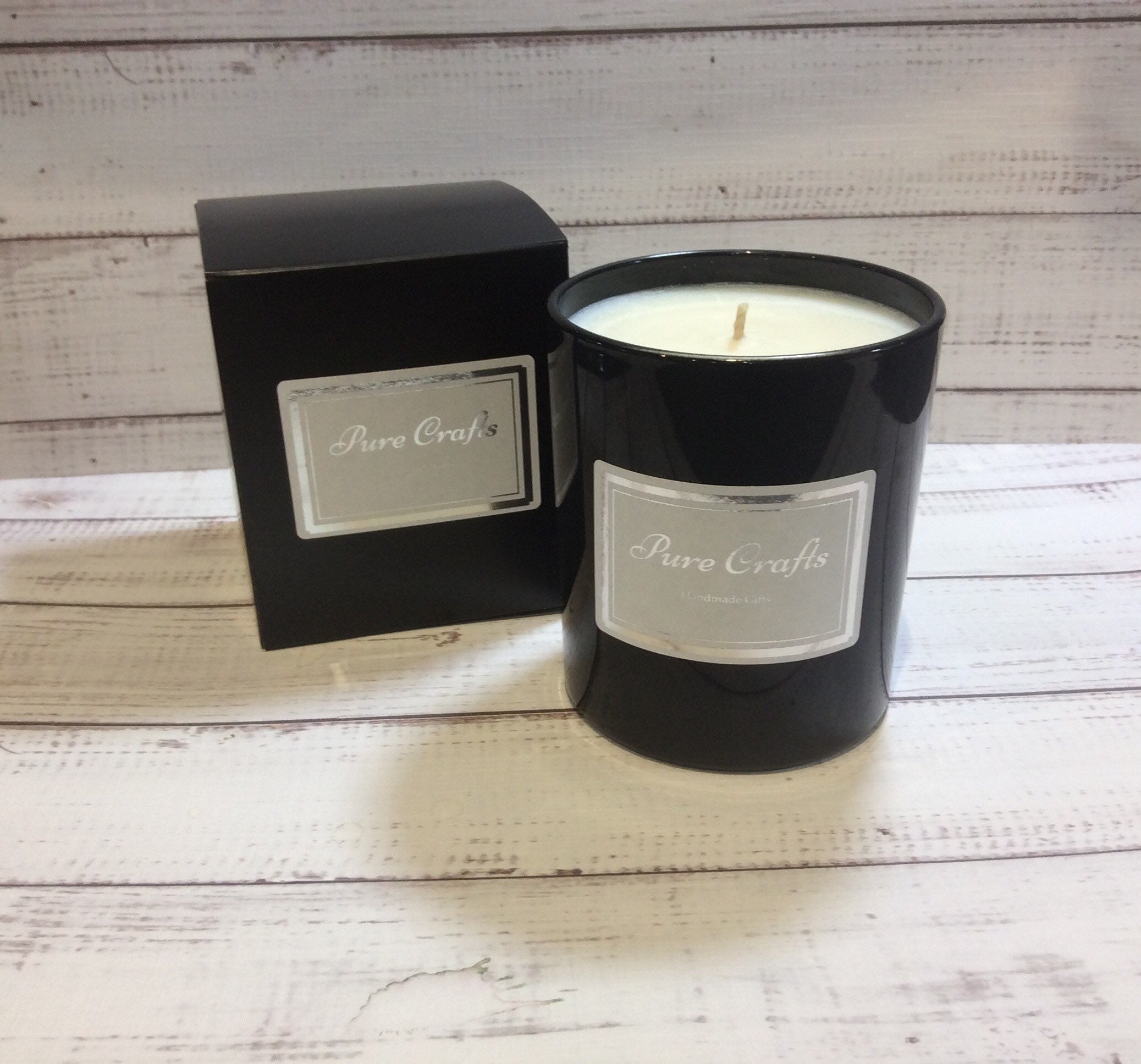 Our 220g Black and white scented candles Collection. Etsy
