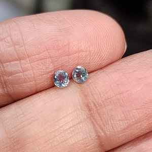 Natural Alexandrite 3mm Round Pair color change Alexandrite Earth mined Alexandrite chrysoberyl Alexandrite ring Pendant earring gold silver
