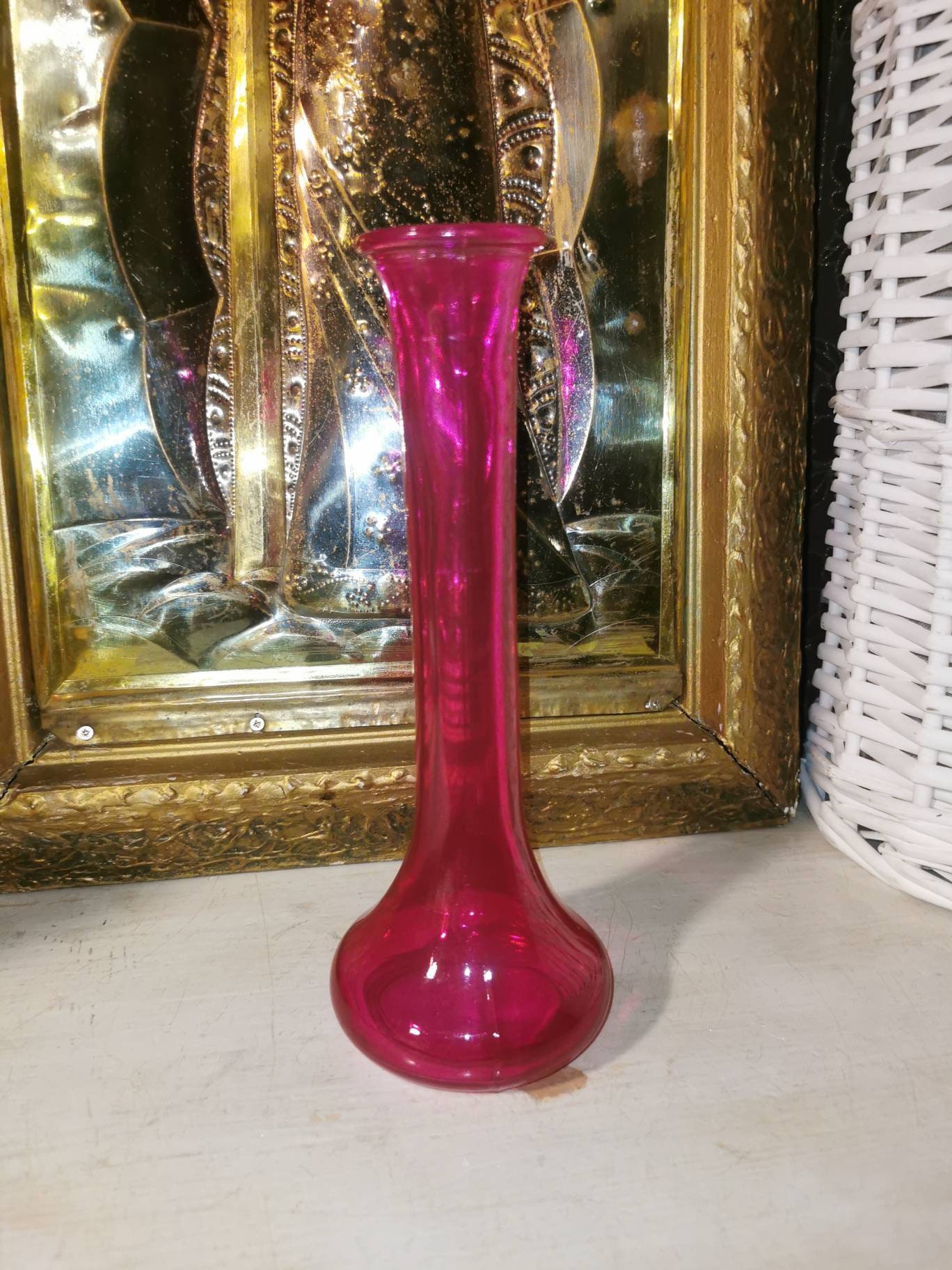 Vintage Hot Pink Genie Bottle Vase Health Potion Bottle Etsy