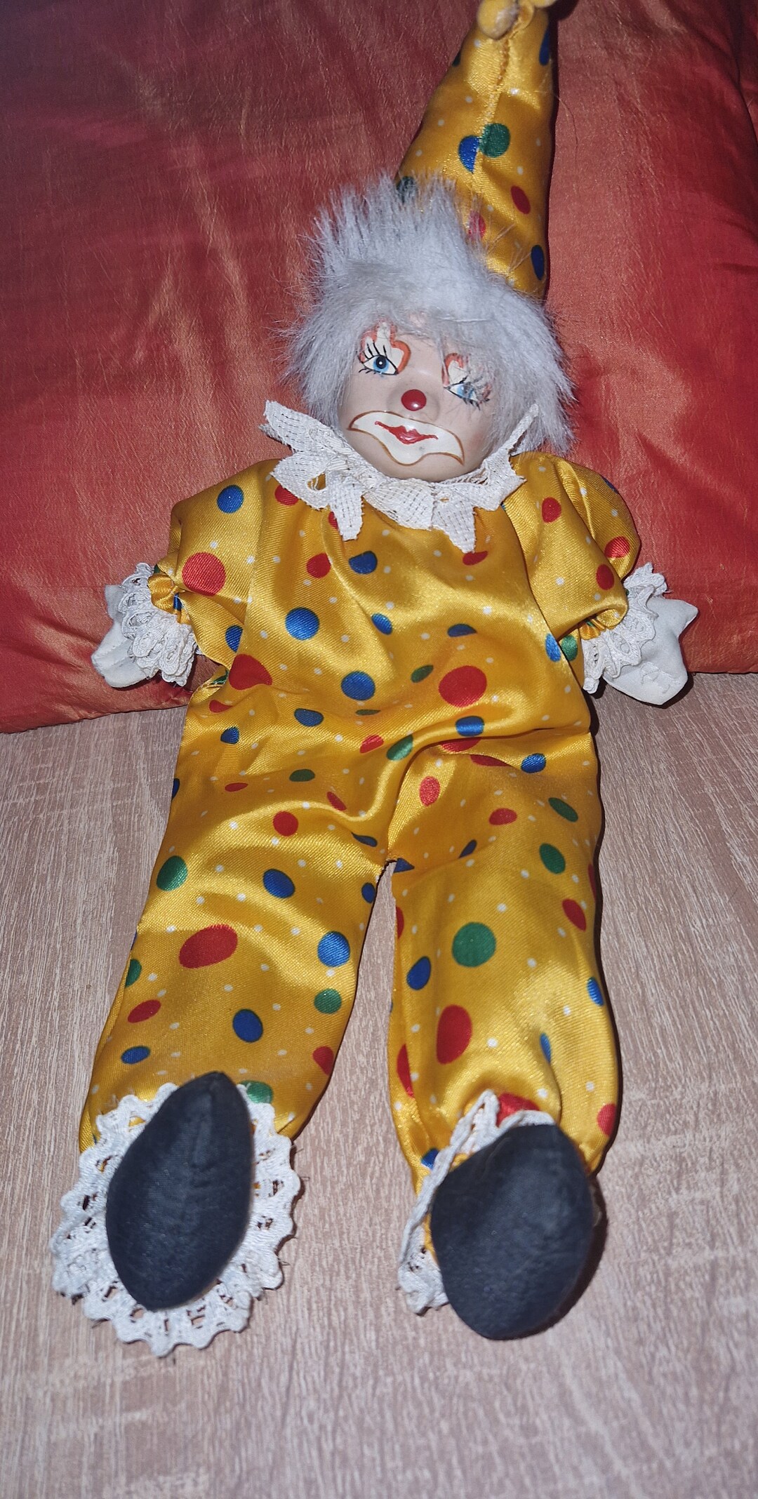 Vintage Clown Doll Porcelain Ceramic Head Distressed Etsy