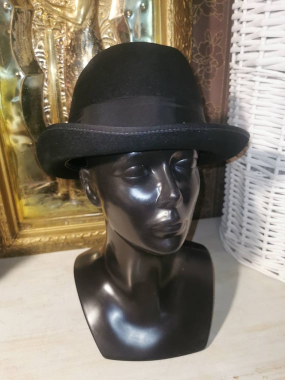 Vintage, Tonak, Unisex Hat, Black Beautiful Hat, Size 56 