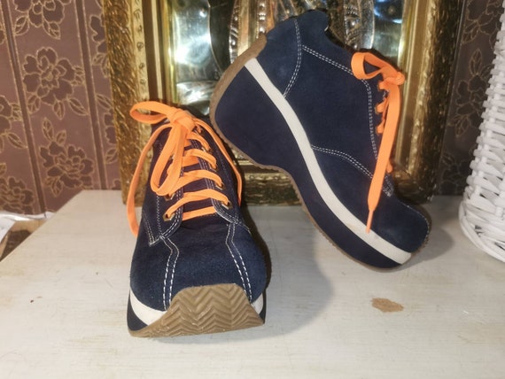 Navy blue hotsell platform sneakers