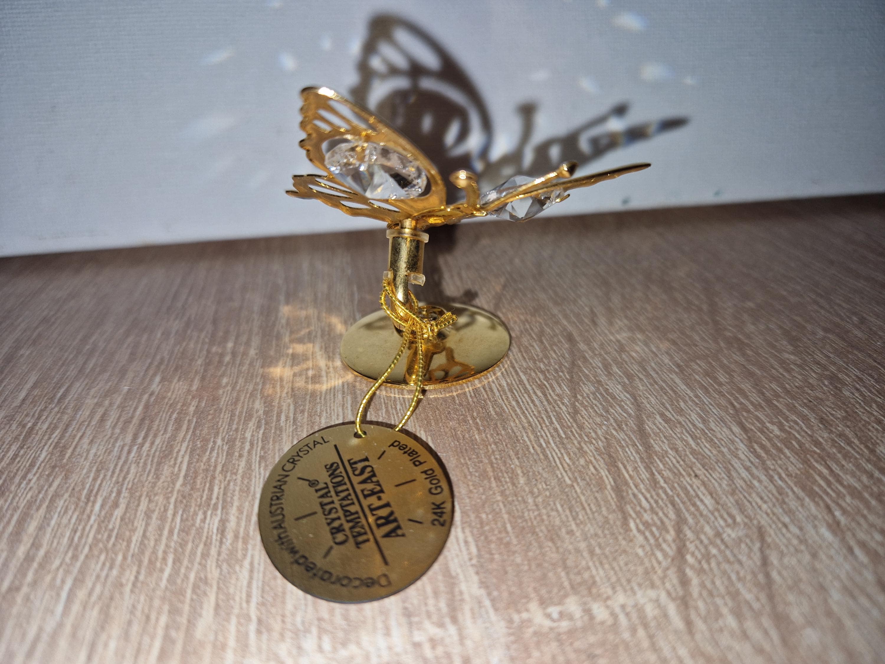 Vintage, Crystal Temptations, Butterfly, Figurine, Shiny, Gold
