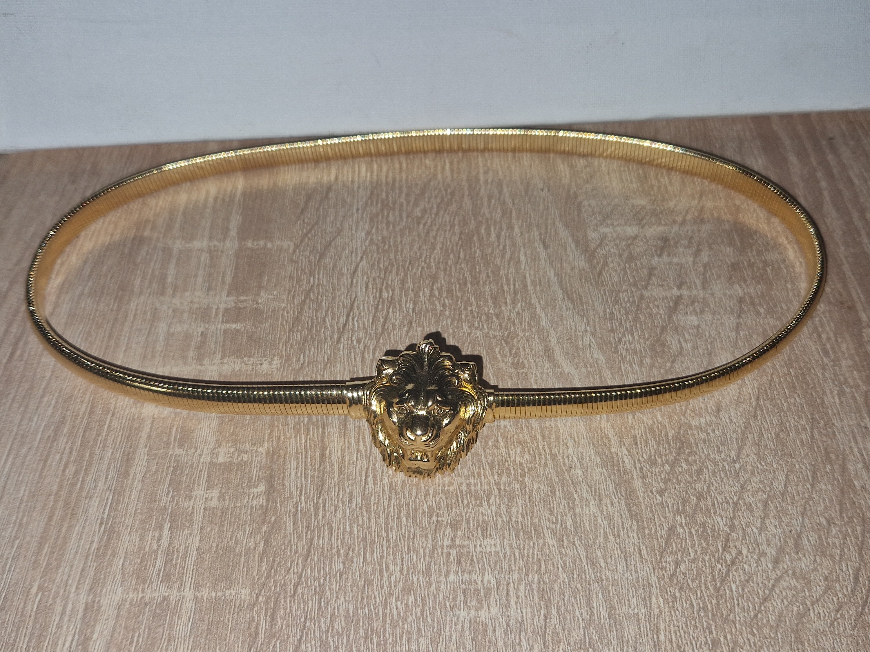 Boucle De Ceinture Détachable Vintage Accessocraft NYC En Métal Doré Motif Serpent - New Old Stock, état Excellent