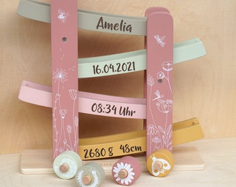 Little Dutch Marble Run Wooden Pink Wild Flowers - Gift with dates