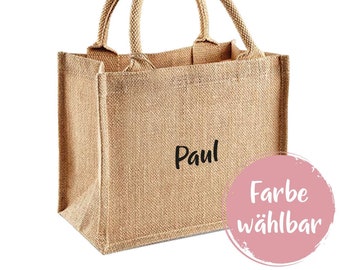 Jute bag with name - personalized gift