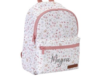 Little Dutch Rucksack für Kinder - Flowers and Butterflies personalisiert