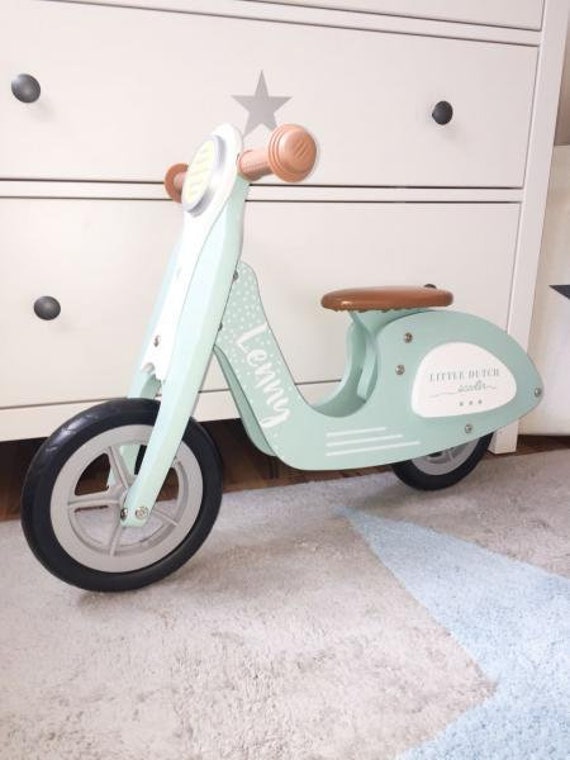 Little Dutch 4384 Wood Balance Bike Roller Scooter Mint By Etsy