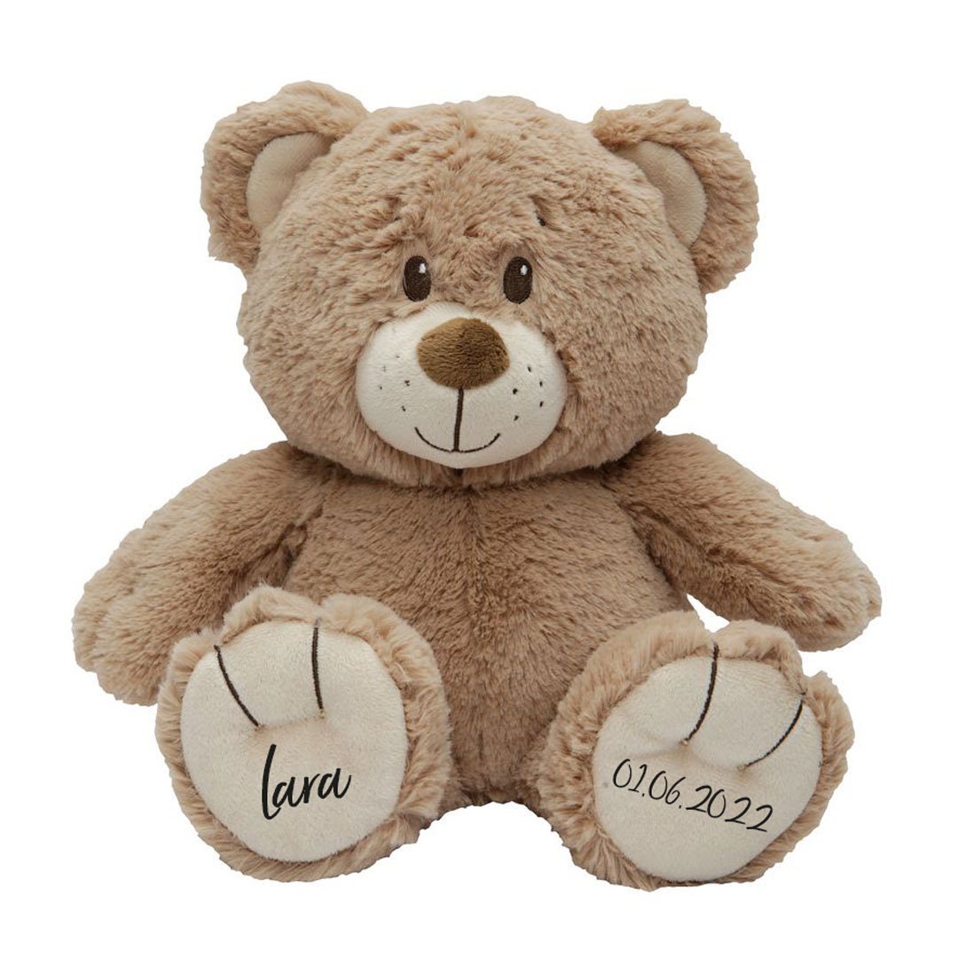 Süßer Teddybär 35cm mit Namen / Kuscheltier / Babygeschenk / Etsy.de