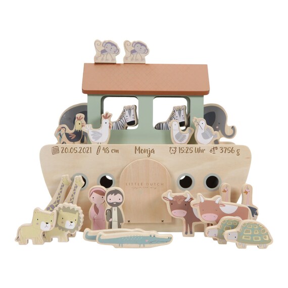 Volg ons tellen Transformator Buy Noah's Ark Wood Little Dutch customizable Online in India - Etsy