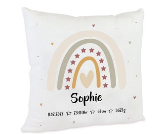 Personalized birth pillow