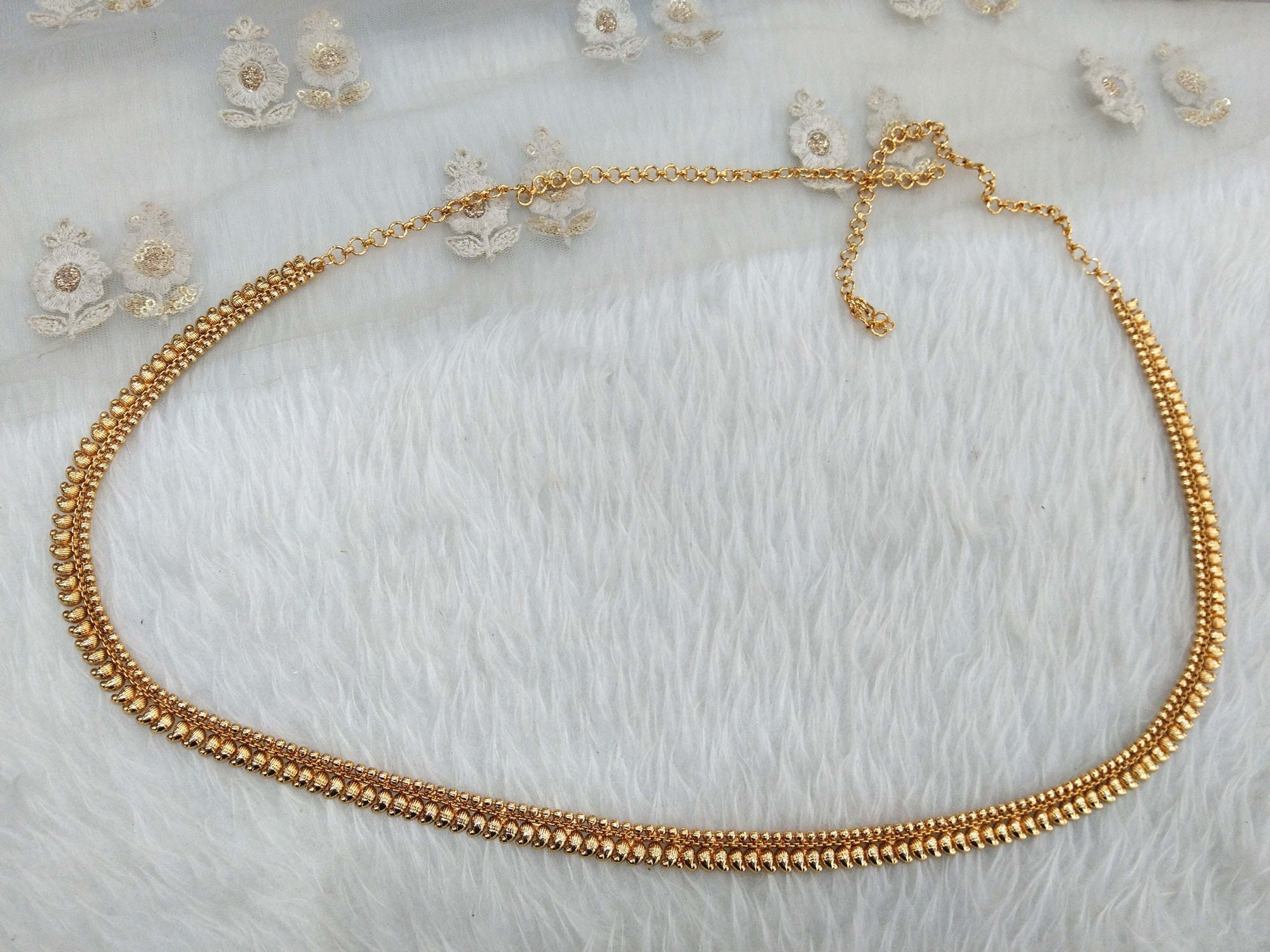 Waist Chain Gold Polki Belly Waist Sari Saree Chain Jewelry Indian  Kamarbandh Kamarband Belt/simple Body Chain Jewellery 
