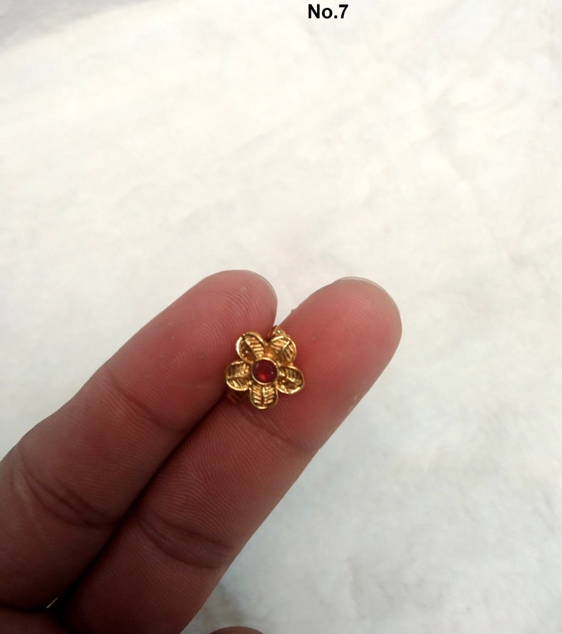 Indian Jewelry Nose Pin Clip on Clasp Wedding Nathini/non Etsy