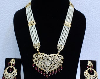 jadau Indian Navrattan Necklace - Etsy 