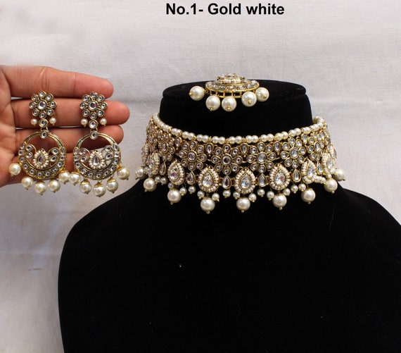 Indian Jewelry Jewellery Kundan Choker 