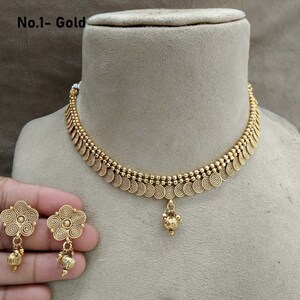 Indian Polki Jewelry Jewellery Necklace Set/ Bollywood Style Gold ...