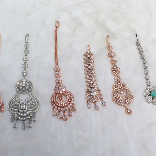 Tikka Tika Jewelry Indian Headpiece Jewelry/silver Rose Gold Etsy