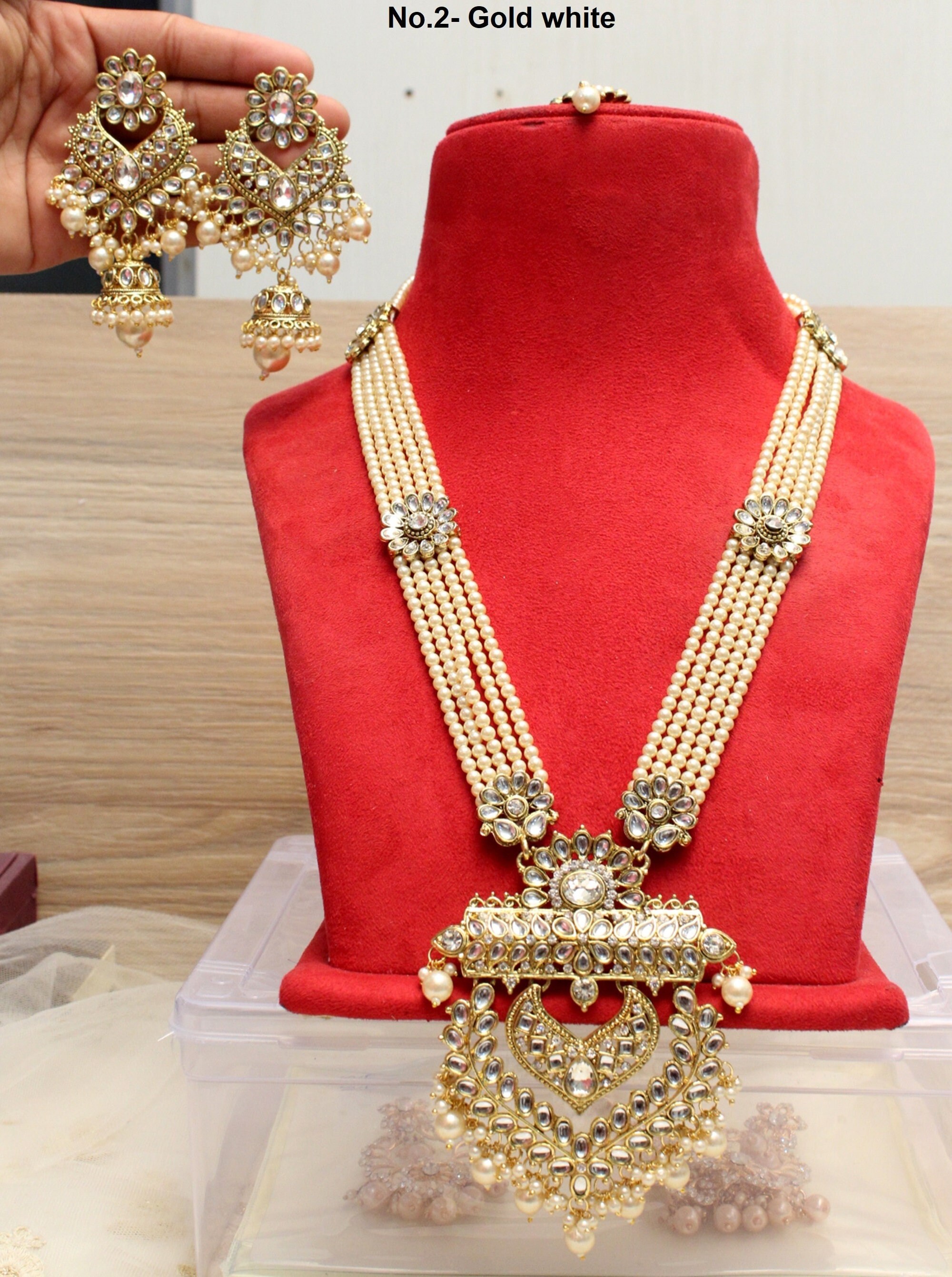 Gold Rani Haar Necklace Set/gold 