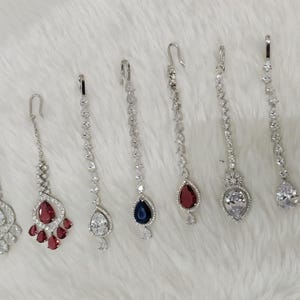 Diamond Tikka Tika Jewelry Indian Headpiece Jewelry/Silver, rose gold  CZ HeadPiece Tikka Hair/ Maang Tikka Jewellery/Gift for her