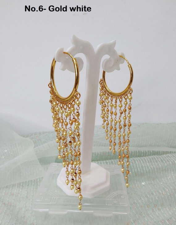 Hand Made Gold Plated Traditional Punjabi Jewellery Earrings Jhumki J0190 -  muteyaar.com