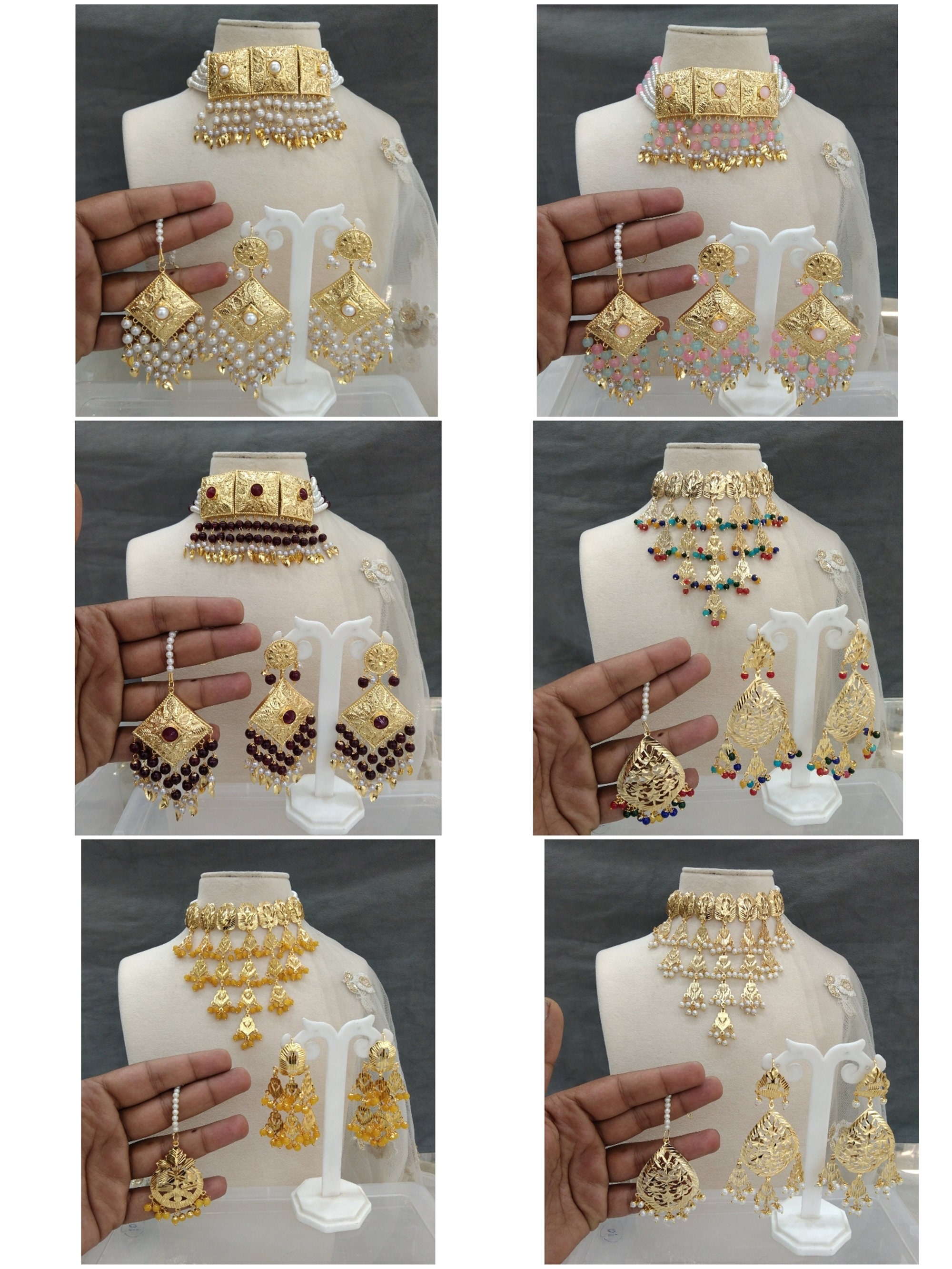 Aheli Gold Plated Kundan Choker & Earrings Set - Ethnic Traditional Jewelry Gift For Women (Alloy, 25cm) - View #6