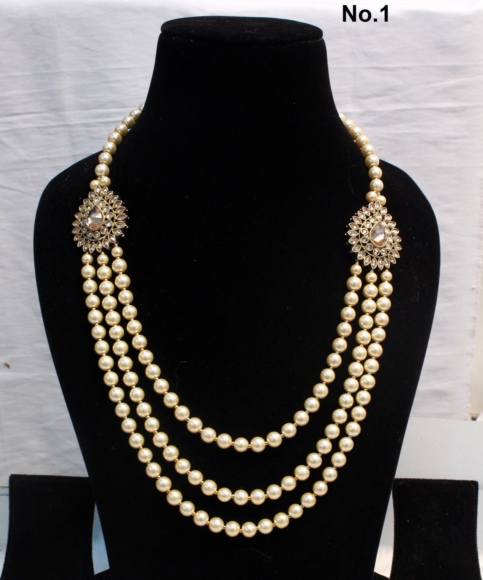 Rani Haar Kundan Long Necklace Set/mehndi Polish Gold Indian - Etsy