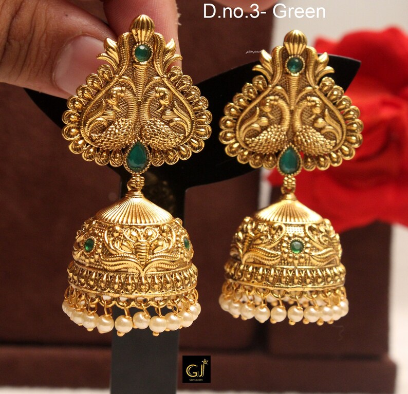 Indian Jewelry/Jhumka Bollywood Indian Gold Ruby Pink Kundan | Etsy