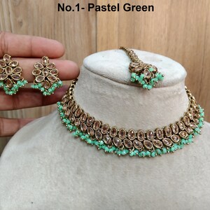 Indian Jewelry Jewellery/Dark gold plated  necklace Set/Bollywood Wedding Bridesmaid jewelry monterey sets