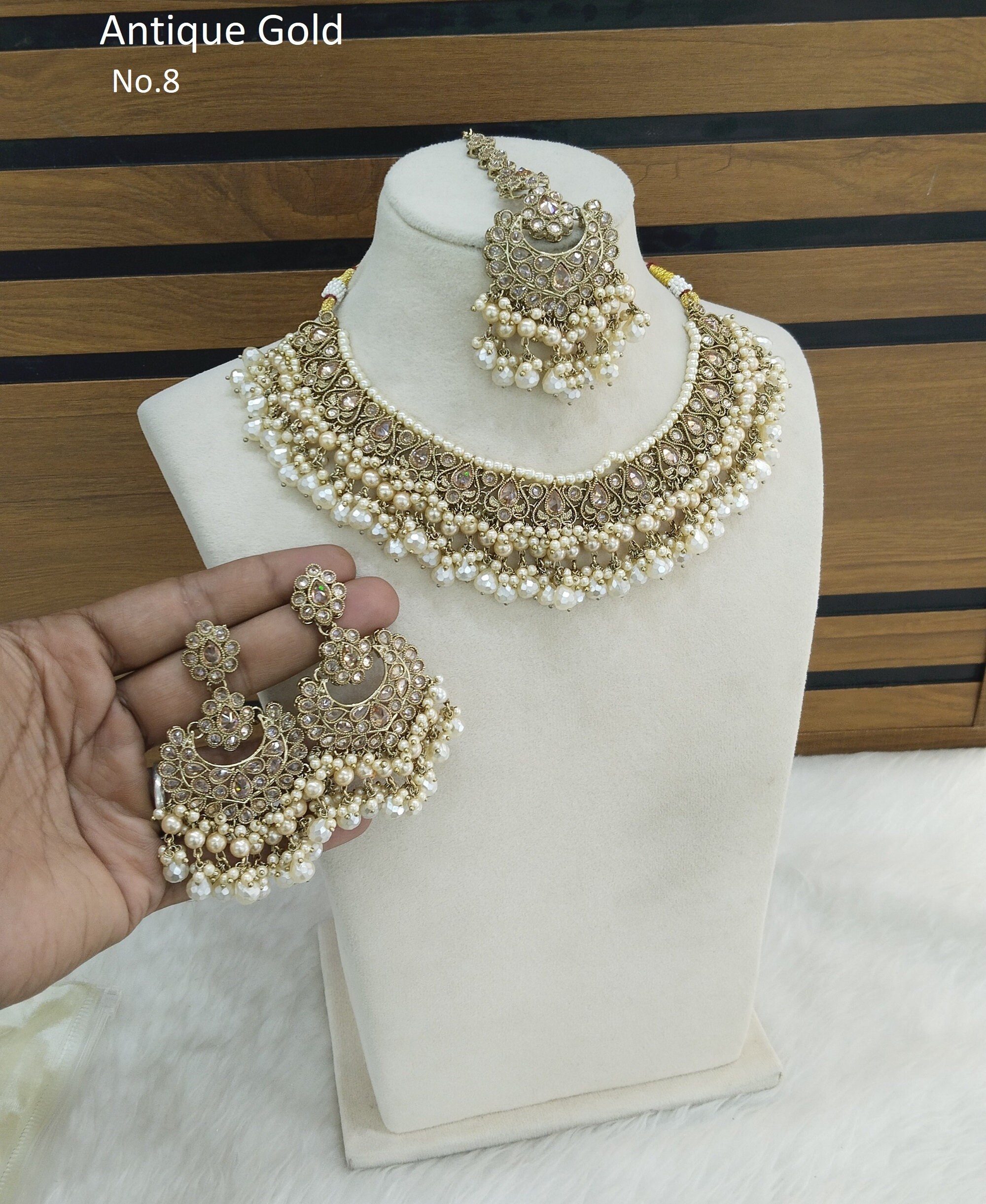 アクセサリー Indian Jewelry Amazon.com: JAVARNV Indian Jewelry Sets for Women Choker Necklace