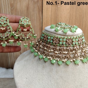 Indian Jewelry Jewellery Antique gold  Necklace Tikka Set/Gold shine Bollywood Necklace Set/Indian necklace ethnic necklace set
