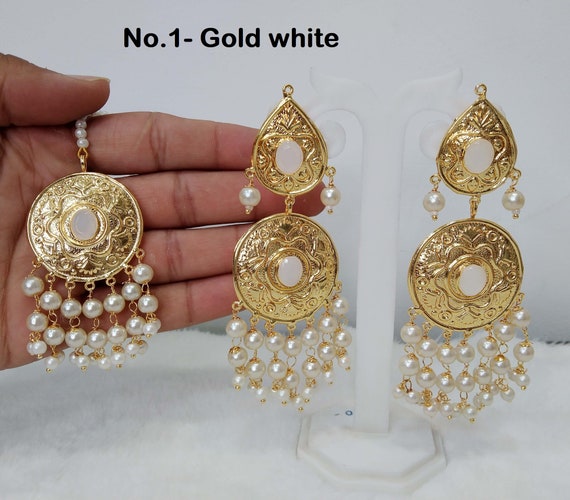 Gold Look Earrings in Punjabi Traditional jewellery – Timeless desires  collection