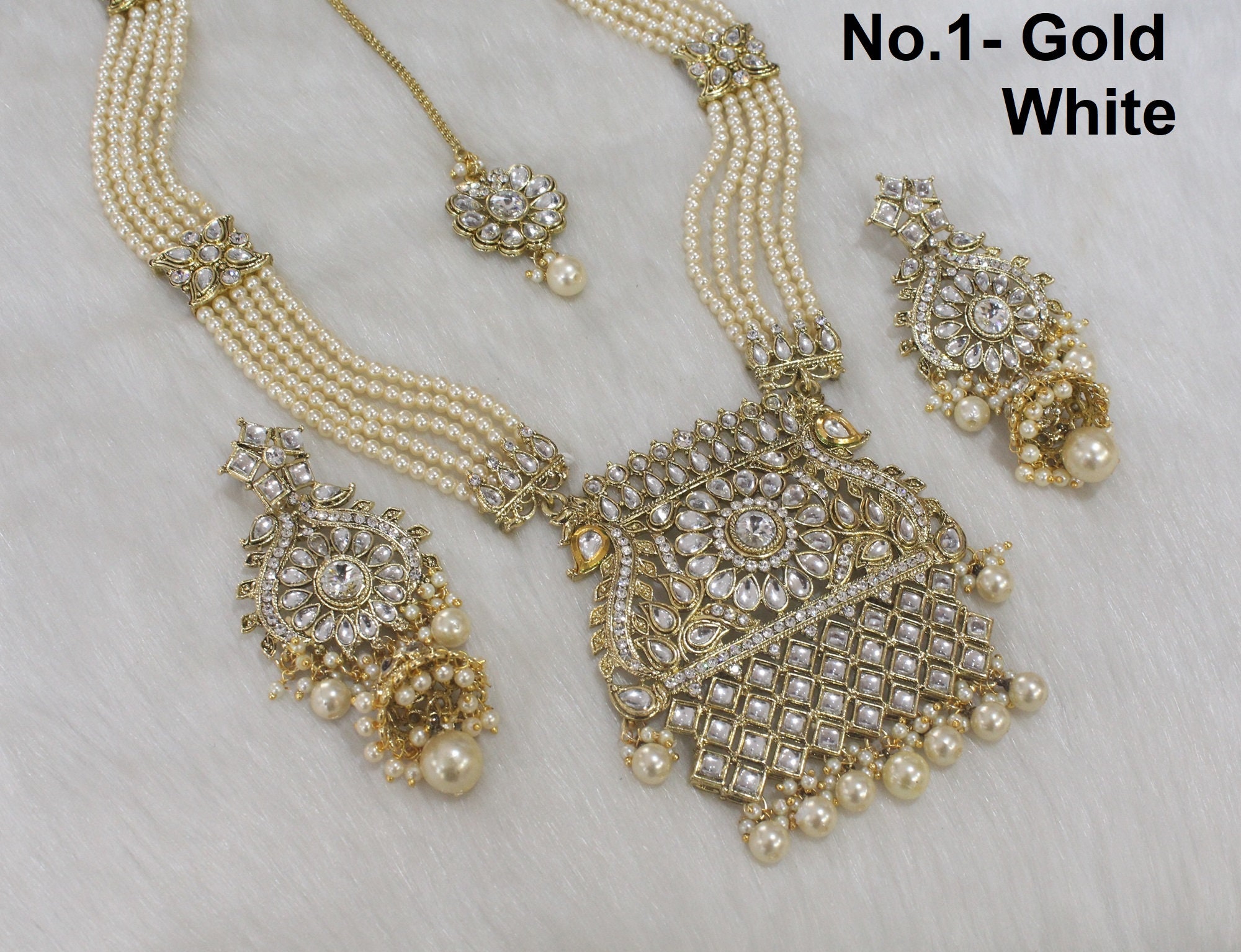 Gold Rani Haar Necklace Set/gold 