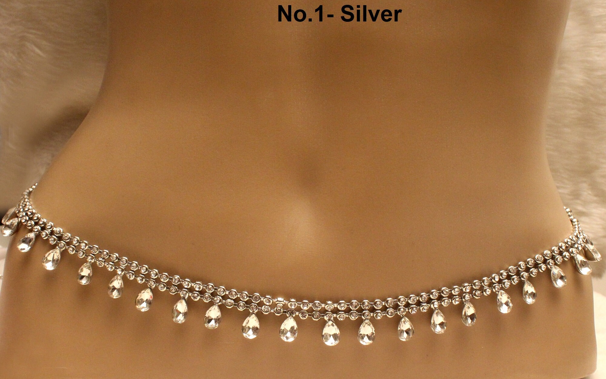 Waist Chain Silver belt Sari Saree belly Chain Jewelry Indian Etsy