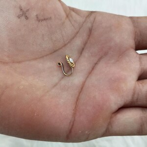 Clip On Nose Pin: Indian Wedding Nathini, Non Pierced image 5