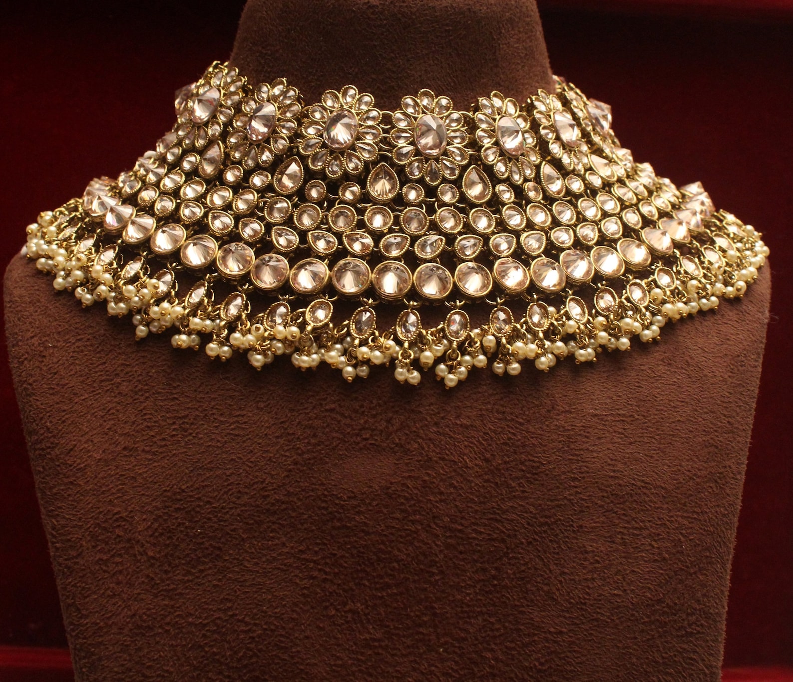 Indian Necklace Set/Choker Bridal Gold Antique Necklace Indian Etsy