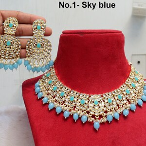 Indian Jewelry Jewellery Gold Kundan Necklace Set/ Bridal Bollywood Wedding Jewelry Set/Women Necklace Kundan Set/ Indian jewelry