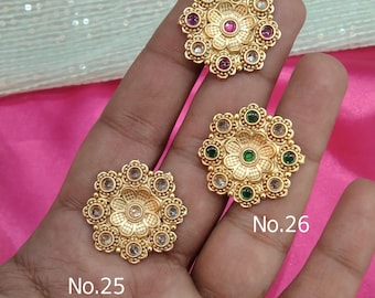 Adjustable Indian Ring Big Round/Gold Finish ring/Finger rings Big round bridal wedding ring hand accessory/bridal Indian jewelry