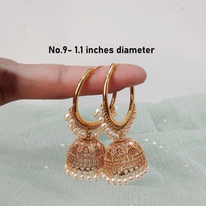 Orecchini Pendenti Indiani Jhumka Jhumki a Forma di Pavone, Orecchini Etnici da Donna, Orecchini Vintage Stile Bollywood