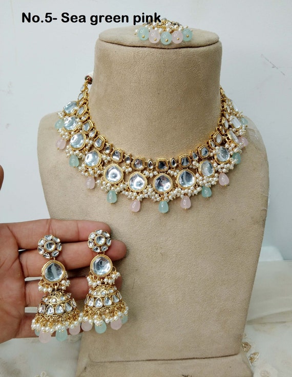 Kundan necklace set online discount